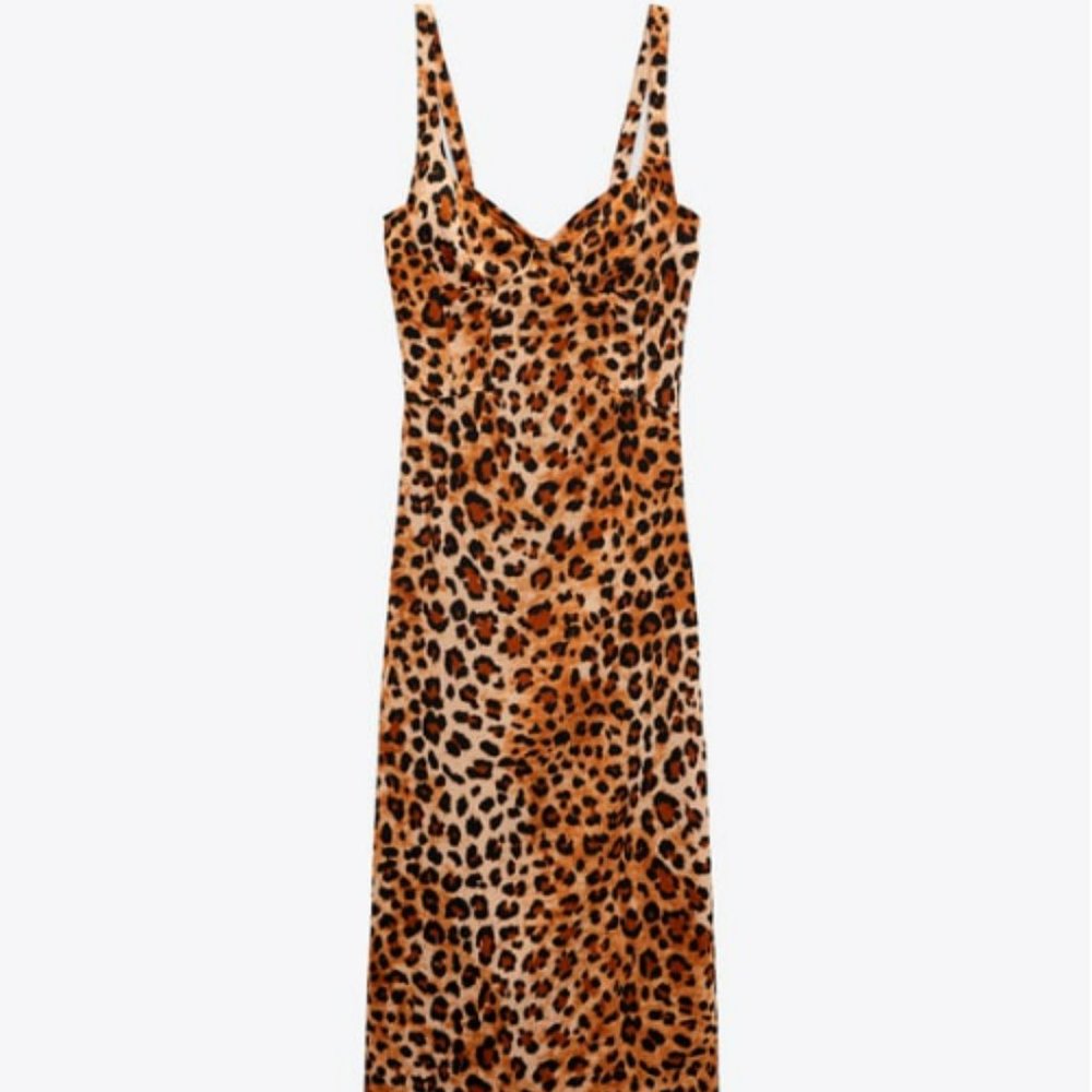 ZARA ANIMAL PRINT CORSET DRESS (TAGS STILL ON)